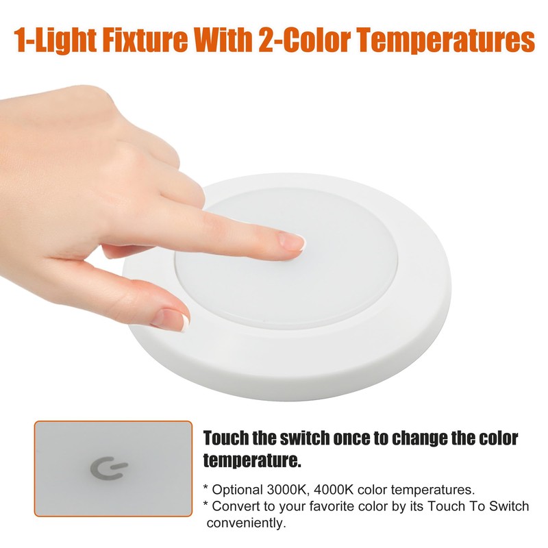 Facon 5Packs12V LED RV Interior Lights with Smart Touch Switch