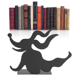 Book Ends, Metal Decorative Bookends Shelves Creative Pattern Book Shelf Holder Office Nonskid Black Books Supports Hold Heavy Books (Type 1)