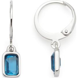JEWELS BY LEONARDO Ciao Sophia 024483 Earrings 1 Pair of Silver Stainless Steel Blue Glass Crystal Jewellery Women's Gift, Stainless Steel, No Gemstone