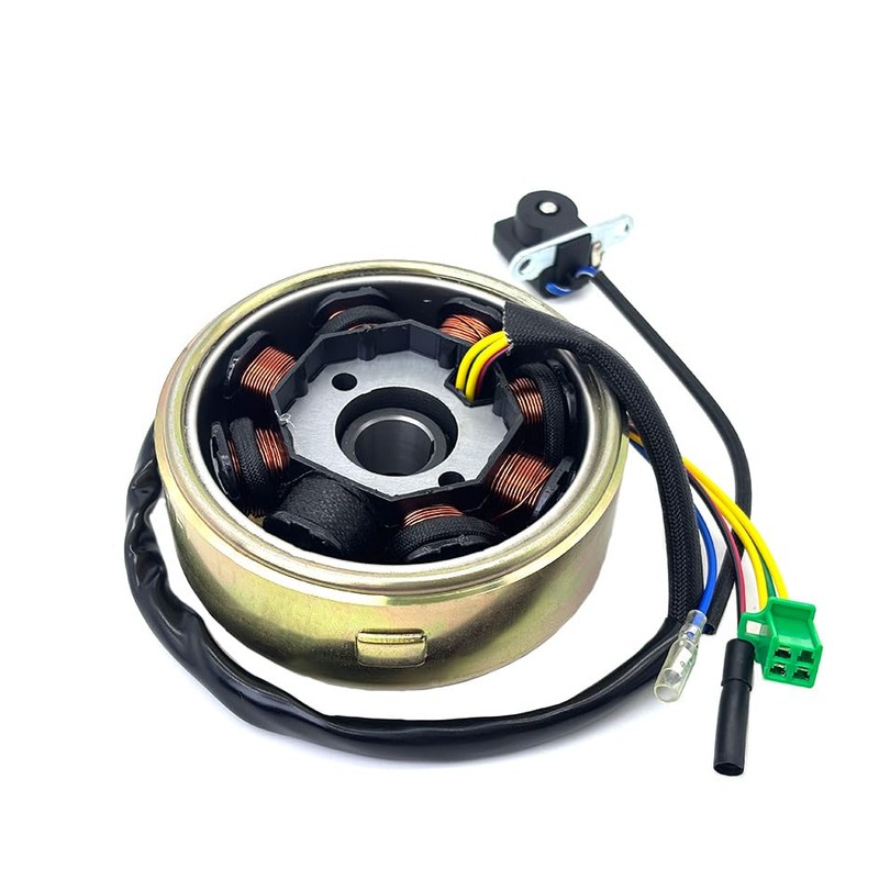 GY6 Magneto Stator Flywheel Rotor Kit,8 Coil Copper Stator for