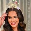 DRESBE Light Up Birthday Headband LED Rhinestone Birthday Queen Tiara