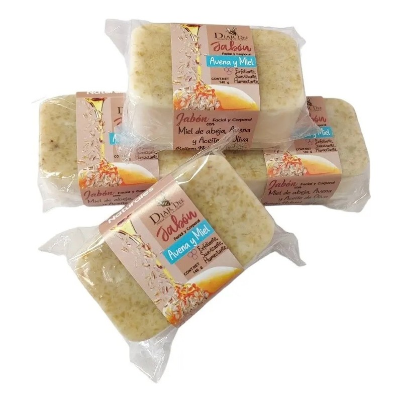 Jabones Artesanales, Glicerina, Jabón Miel De Abeja 5 Pzas