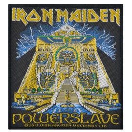 Klicnow Iron Maiden Powerslave Woven printed Patch 9cm x 10cm (3 1/2" x 4")
