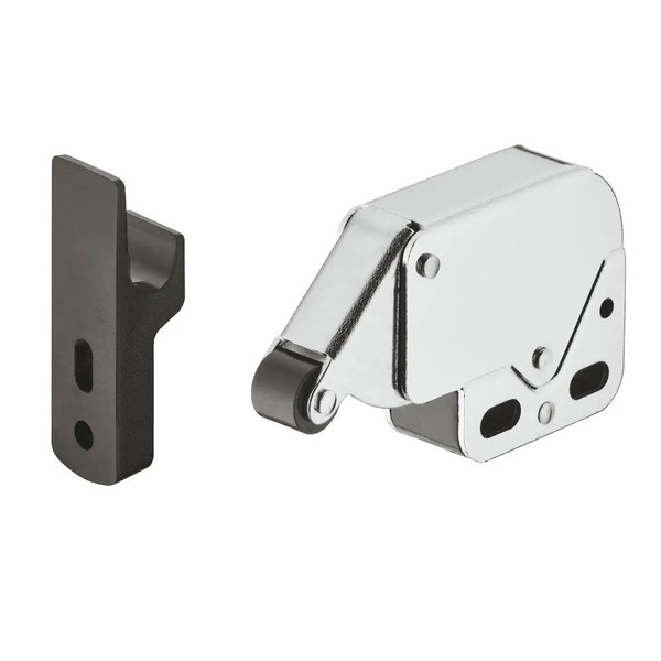 cyclingcolors Spring Catch Chrome Black Door Cupboard Catch Metal Steel