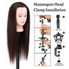 Training Head, Free Clamp for Braiding 26-28" Barber Head 100%