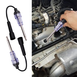 WINUERK 2PCS Inline Spark Plug Tester, Ignition Coil Tester, Straight Boot Engine Ignition Tester, Car Exterior Accessories Small Armature Diagnostic Detector Tool Suitable for Car, Motorcycles (2PCS)