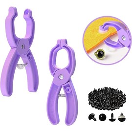 GEOCCI Safety Eye Tool Auxiliary Tool for Attaching Safety Eyes for Crocheting Safety Eyes Crochet Tools for Amigurumi Crochet & Stuffed 5-30mm Animal Eyes Making Supplies Tool（Purple 1pcs）