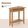 Giantex Wedge End Table, Triangle Side Table with Storage Shelf