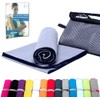Microfibre Towel Set - for Sauna, Fitness, Sports, Beach Towel, Sports Towel, Grey S: 80 x 40 cm