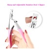 Adjustable Acrylic Fake Nail Tip Clipper Cutter, Professional False Artificial