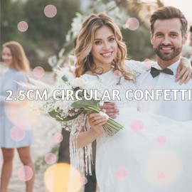 100 g Confetti Birthday Pastel 2.5 cm Tissue Confetti for Wedding Parties Birthday Party Golden Wedding Celebration (Pink)