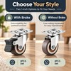 Furniture Swivel Caster Wheels for Trolleys – 4PCS Soft Rubber
