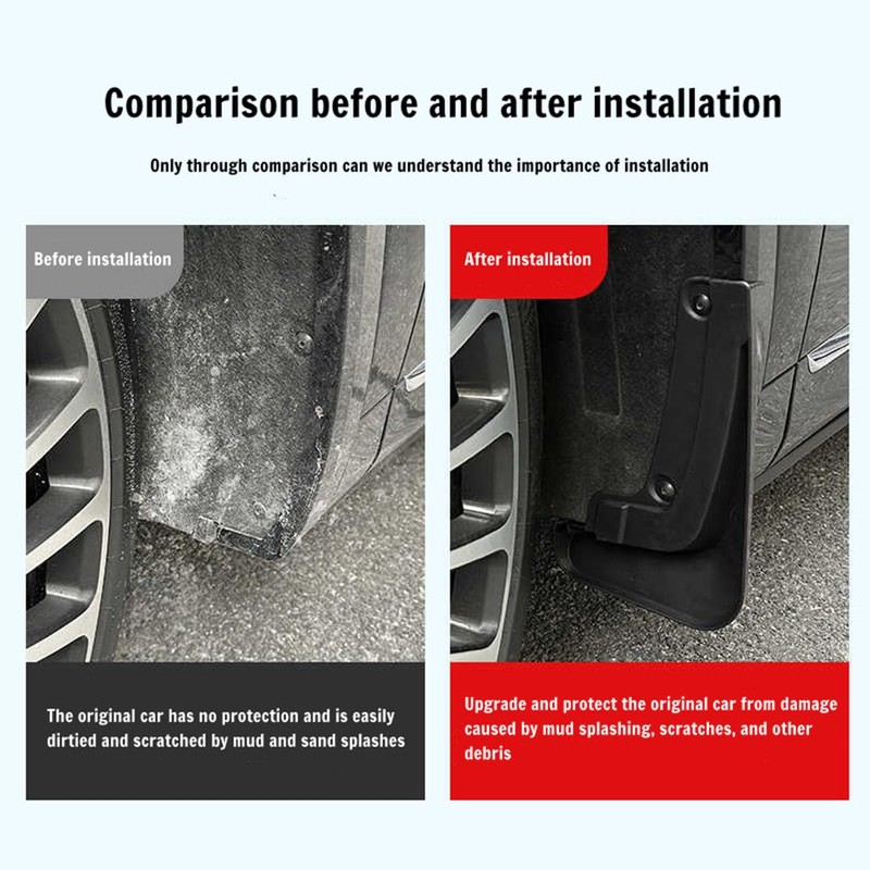 Pezmenn Mud Flaps Splash Guards for Toyota Highlander 2011-2013 Front