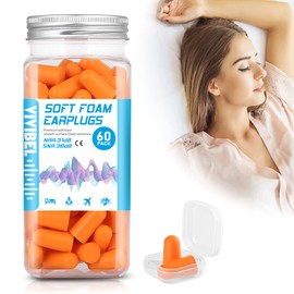 Ear Plugs for Sleeping - 60 Pairs Foam Ear Plugs Sleeping Hearing Protection with 38 dB SNR, Soft Foam Earplugs for Sleeping, Snoring, Plane, Work, Learning, Travel, Concerts