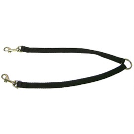 Hamilton Coupler for Two Walking Dogs, 5/8 by 12-Inch, Black