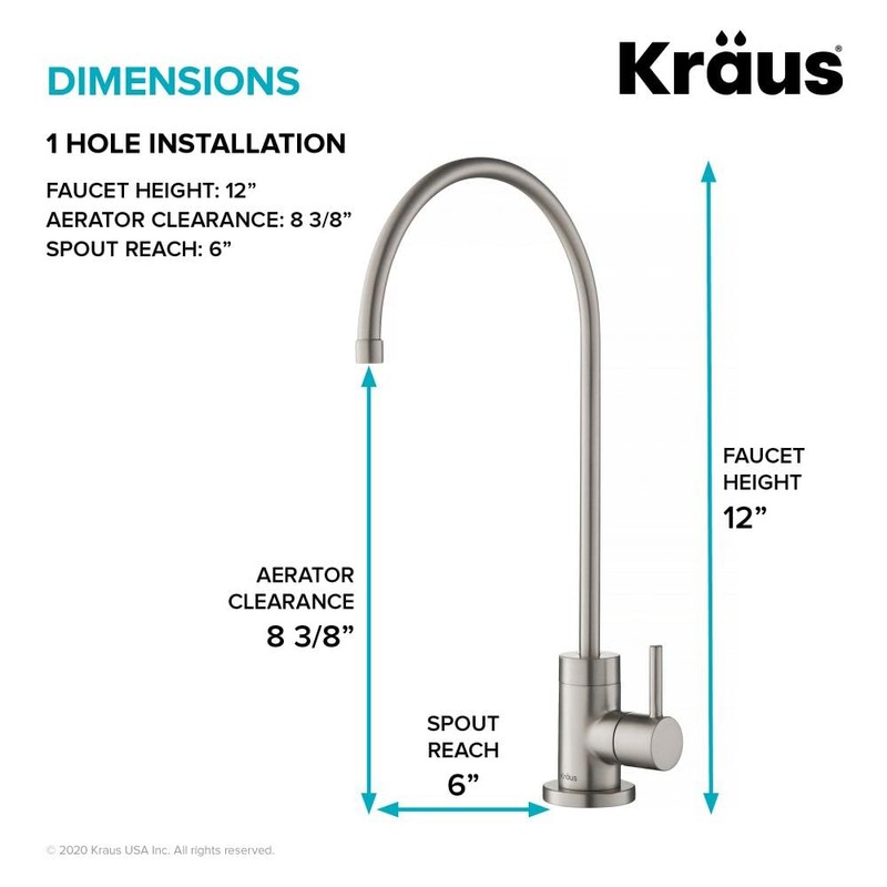 KRAUS Purita 100% Lead-Free Kitchen Water Filter Faucet in Spot