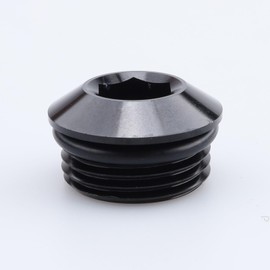 AC PERFORMANCE -6AN Socket Hex Socket ORB Port Plug with AN6 O Ring, Aluminum Black