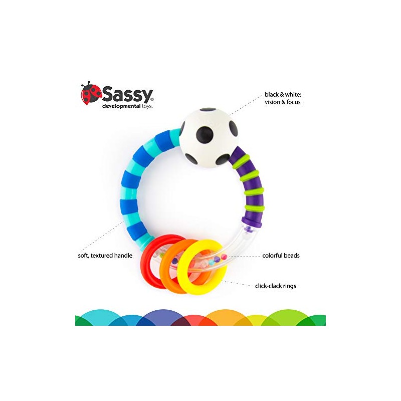 Sassy Ring Rattle | Developmental Baby Toy for Early Learning