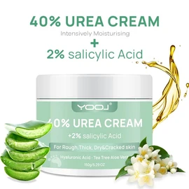Urea Cream 40% plus Salicylic Acid 2%, Foot Cream for Dry Cracked Heels Feet Knees Elbows Hands, Foot Dead Skin Cuticle Callus Remover Toenail Softener, Keratolytic Skin Barrier Repair