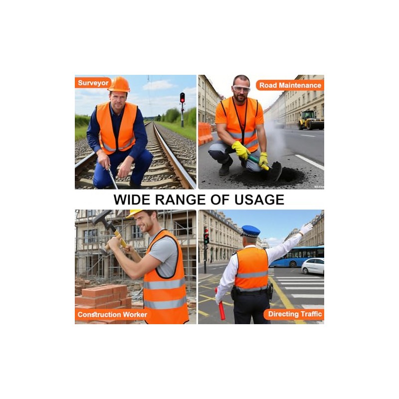 Romon High Visibility Vests for Car, Pack of 3 High
