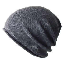 EdgeCity Men's Knit Cap in Cotton/Acrylic, Made in Japan -