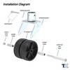 TOWKING 2000lbs Dual 6" Trailer Jack Swivel Caster, Wheel Replacement