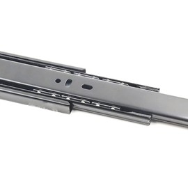 Heavy Duty Drawer Runners, 250mm Full Extension Black Ball Bearing Drawer Slides, Kitchen Cabinet Drawer Slides Rails, 35kg Load Capacity, 10 Inch (1 Pair)