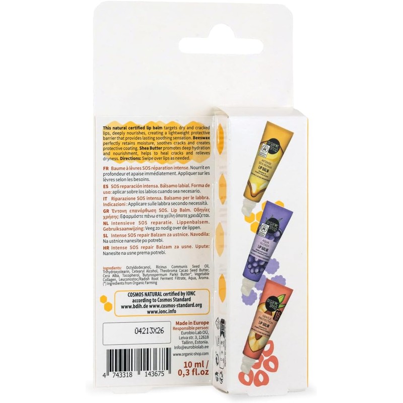 Bálsamo Labial Reparador con Cera de Abejas y Manteca de
