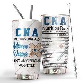 MEDROC Certified Nursing Assistant Tumbler Stainless Steel 20oz Straw Lid, Funny CNA Gifts Bulk For Birthday Christmas, CNA Week Gifts For Coworker Women Men, Nursing Assistant Coffee Cup