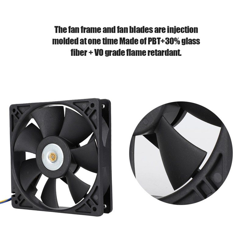 SHLF1212PHE‑15 DC12V 0.8A 12cm 4pin Industrial Cooling Fan 3000 RPM