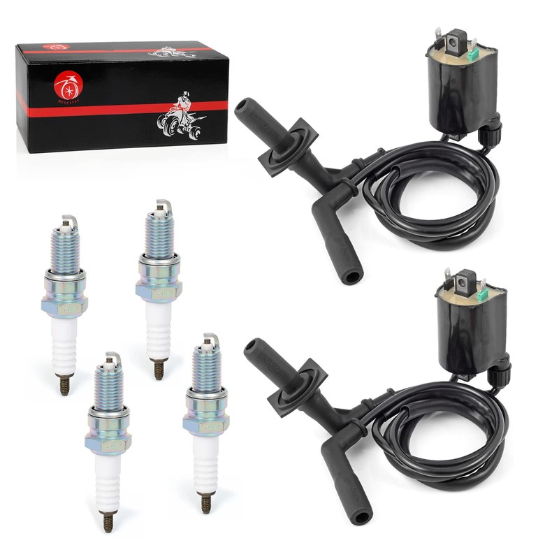 MOTO1988 Ignition Coil Pack & Spark Plug + Cap For