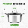 NutriChef 5 QT Stainless Steel Stew Pot - Triply Kitchenware