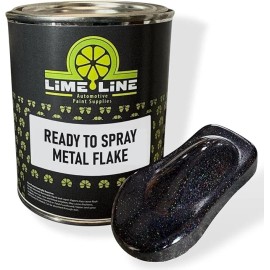 LiME LiNE Black Rainbow Metal Flake Ready to Spray Automotive Basecoat -1 Pint
