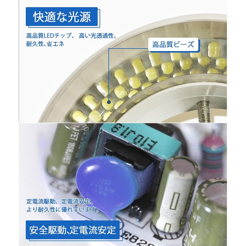Shengshou LED Ring Lighting Light,LED Lighting Fixture for Microscope, 144