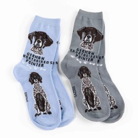 Foozys German Shorthaired Pointer Hunting Dog Puppy Rescue 2 Pairs Women's Foozys Socks