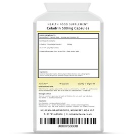 Hellenia Celadrin® 500mg | 90 Capsules | Potent Joint Care Supplement | Vegan Friendly | UK Manufactured