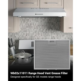 wb02x11011 Range Vent Hood Grease Filter Compatible with GE JV636H1SS JV636H2SS JV536H1SS JV536H2SS JV535H1WW JV635H1BB JV635H2CC, 14-1/2" x 11-5/8"