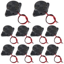 10Pcs Alarm Buzzers DC3V-24V 100dB Electronic Buzzer Beep Constant Tone Alarm Ringer Mini Continuous Sound Beep Ringer for Arduino Car Van