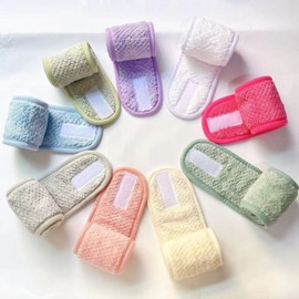 Cross-Design Single Layer Sports Headband with Pineapple Grid Pattern and Velcro Closure, for Face Washing Free Size/Pink 15ea