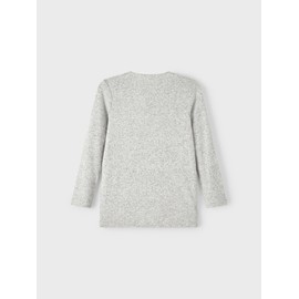 NAME IT Girl's Long Fit Cardigan, grey melange