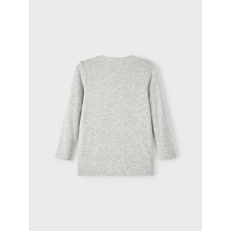 NAME IT Girl's Long Fit Cardigan, grey melange