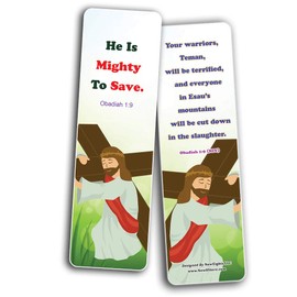 NewEights Jesus Throughout The Bible Bookmarks Series 5 (12-Pack) - Christian Stocking Stuffers Birthday Assorted Bulk Pack - Church Memory Verse Sunday School Rewards