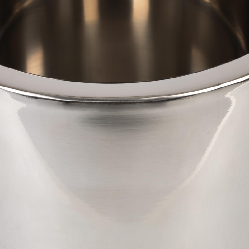Creative Co-Op, Silver Stainless Steel Ice Bucket with Ball Handles