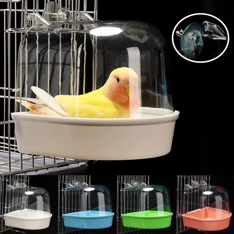 Hanging Bird Bath Cube Parrots Bathtub Bath Shower Box Cage