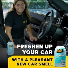 Meguiar's Air Re-Fresher Eliminador de Olores y Ambientador Olor a Auto Nuevo, Azul, 57 ml, G16402