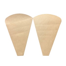 Crepe Triangle Bags Brown Plain Perforated (100)