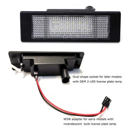 iJDMTOY OEM-Fit 3W Full LED License Plate Light Kit Compatible With MINI Cooper R55 R60 R61 (2007-11 Clubman, 2011-16 Countryman, 2013-16 Paceman), Powered by 18-SMD Xenon White LED Diodes