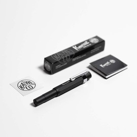 Kaweco AL Sport Fountain Pen Black, Fine Nib Sport Octagonal Clip Chrome