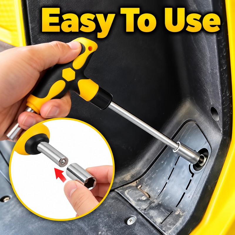 Screwdriver Set with T-Shape Handle, Phillips, Slotted, Hexagon, Plum-Shaped Bits