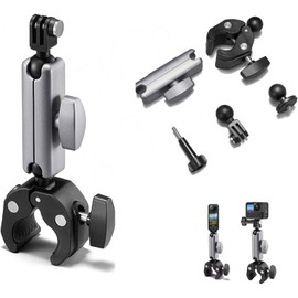 LHSUNITE Sports Camera Ride Mount for Insta-360 X5 X4 X3 X2/GO 3S/GO 3/Gopro Hero 13 12 11 10 9 8/DJI Osmo Pocket 3/2/Action 5/4/3/2.camera handlebar mount for bike and motorbike